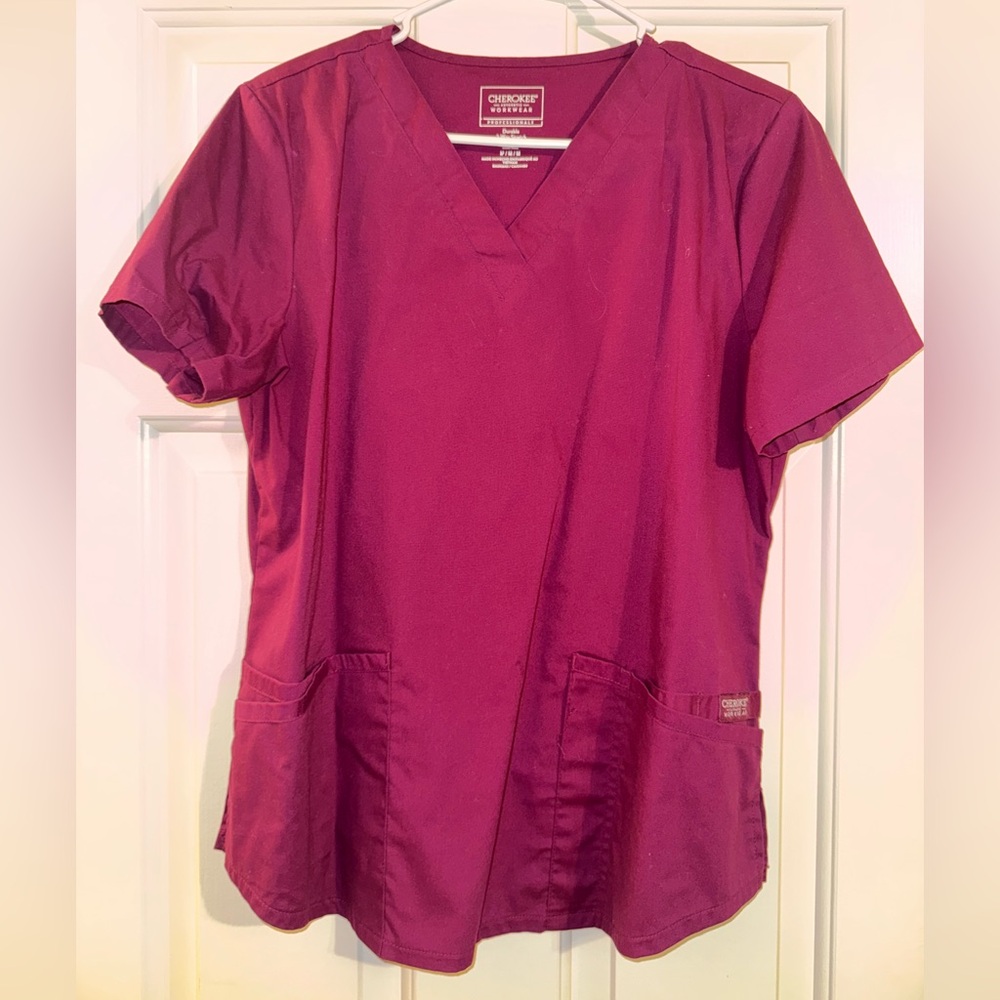 Cherokee Burgundy Scrub Set